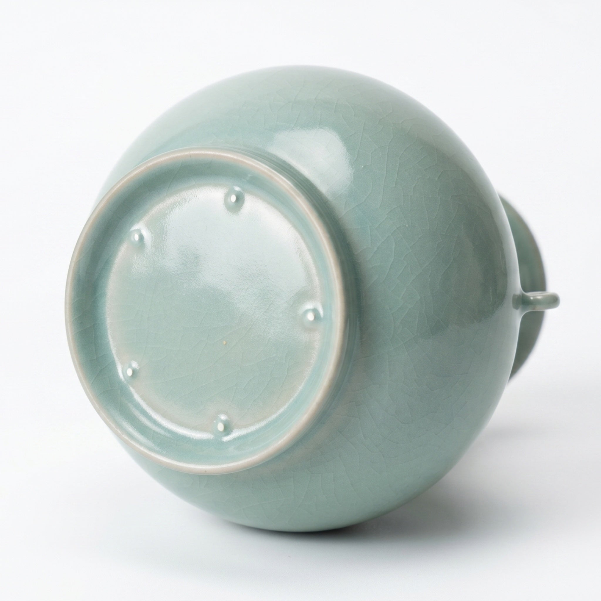 Ru Ware Celadon Twin-Handle Round Vase