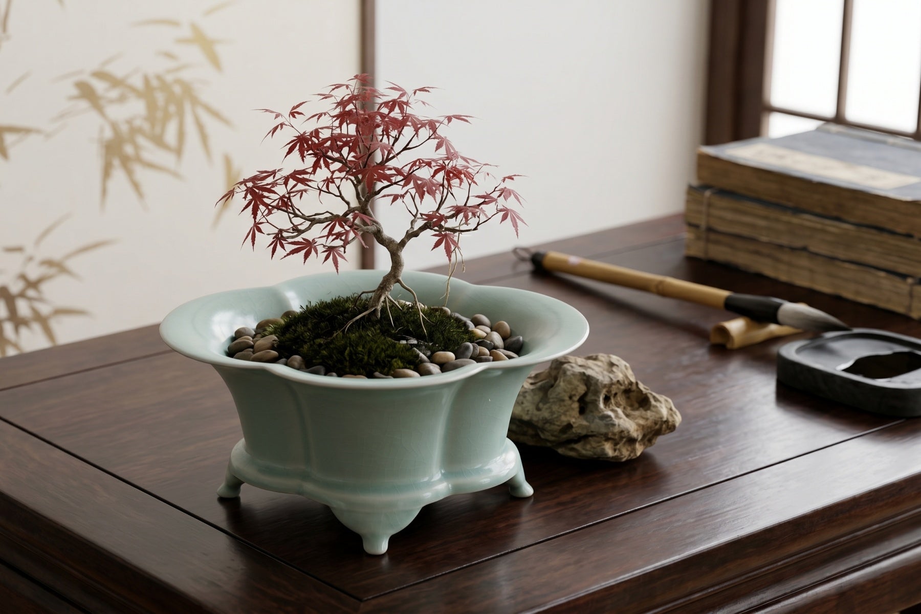 Ru Ware Celadon Begonia-Shaped Basin