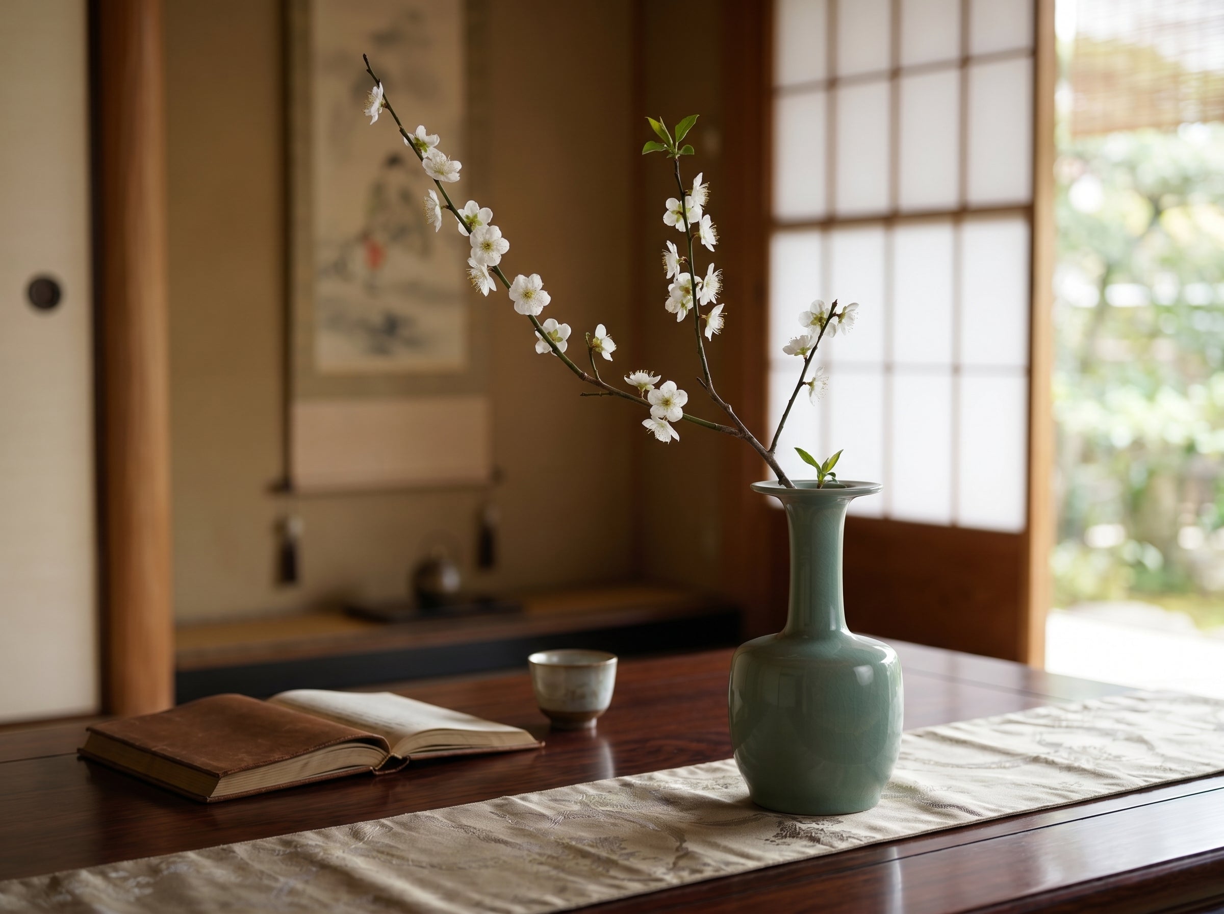 Ru Ware Celadon Dish-Mouth Mallet Vase
