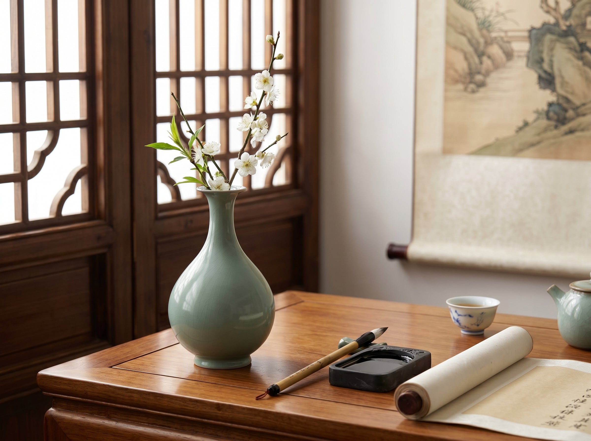 Ru Ware Celadon Yuhuchun Vase