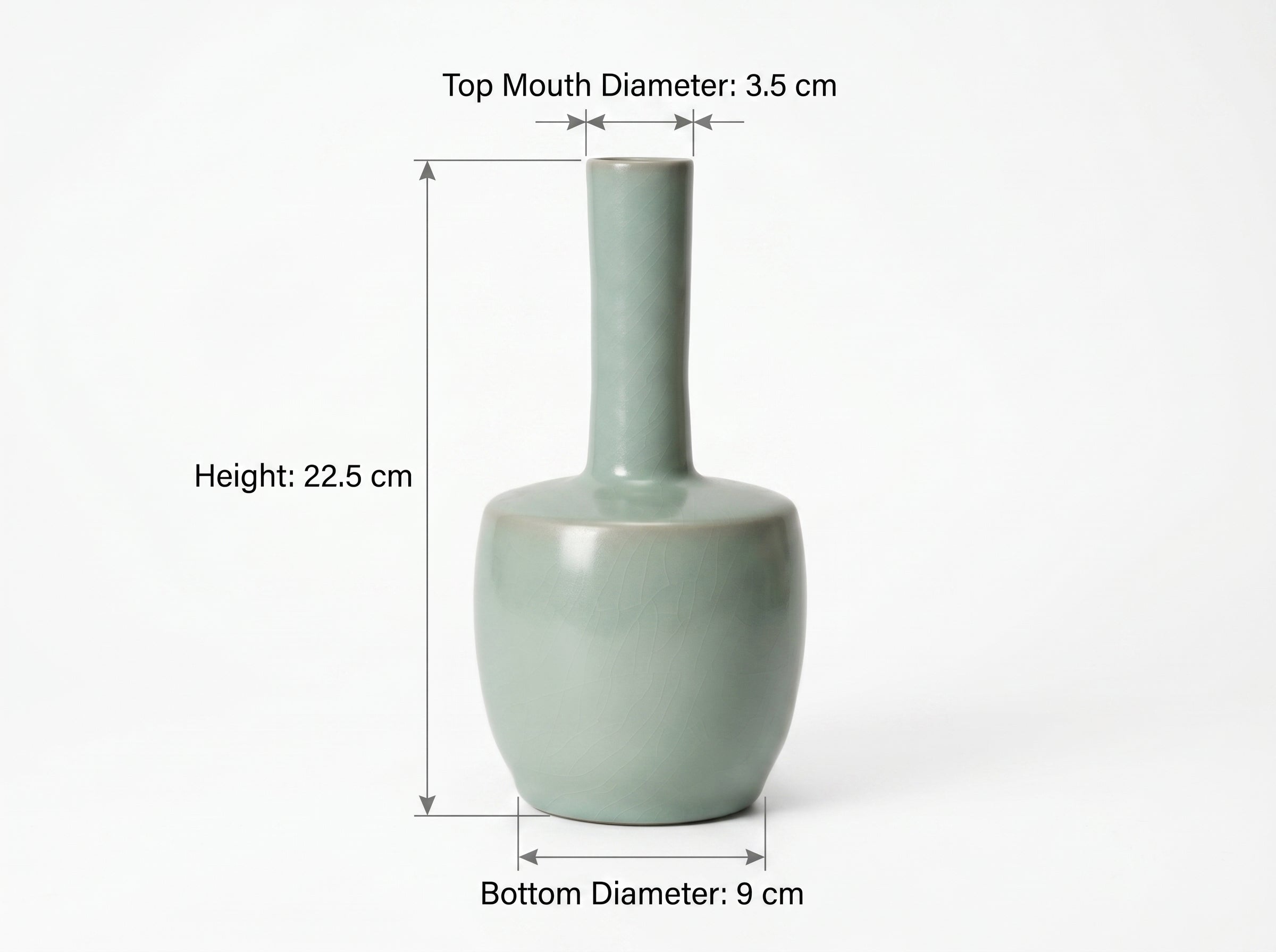 Ru Ware Celadon Mallet Vase