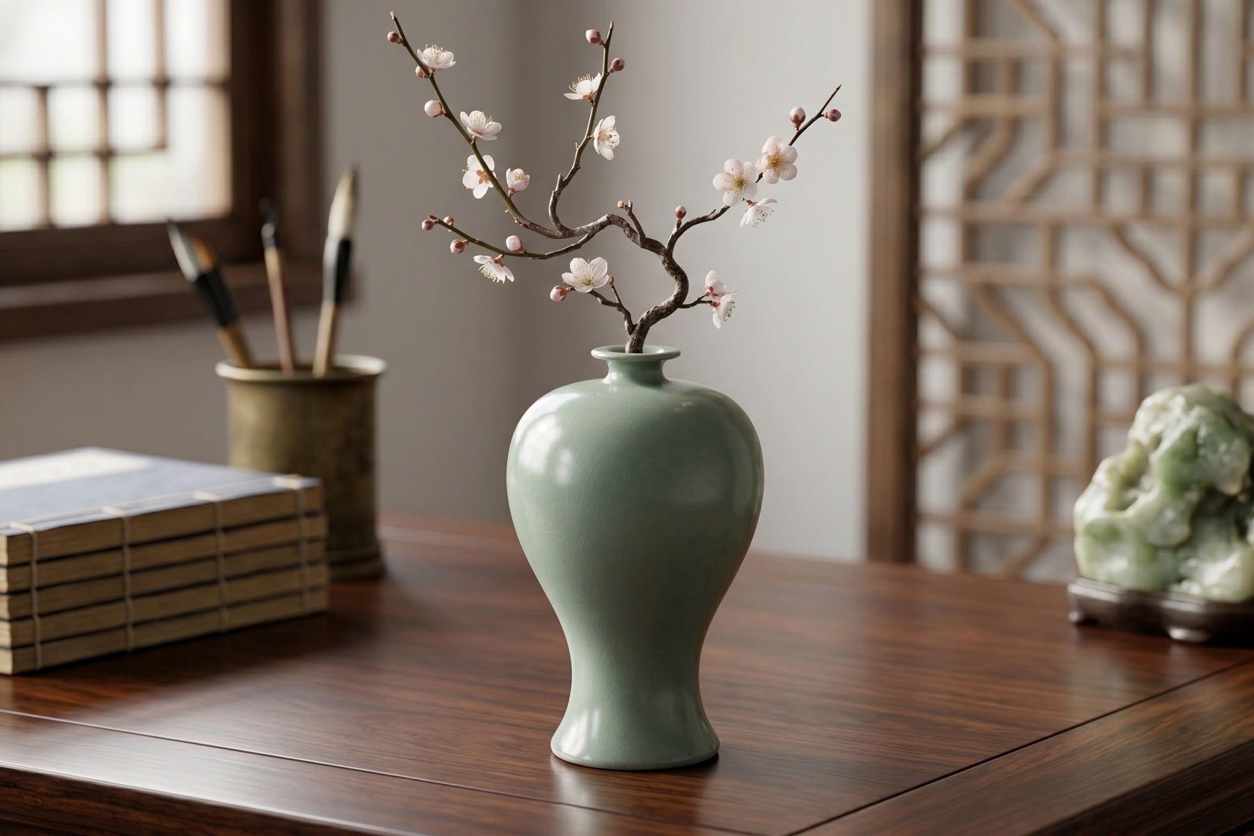 Ru Ware Celadon Meiping (Plum Vase)