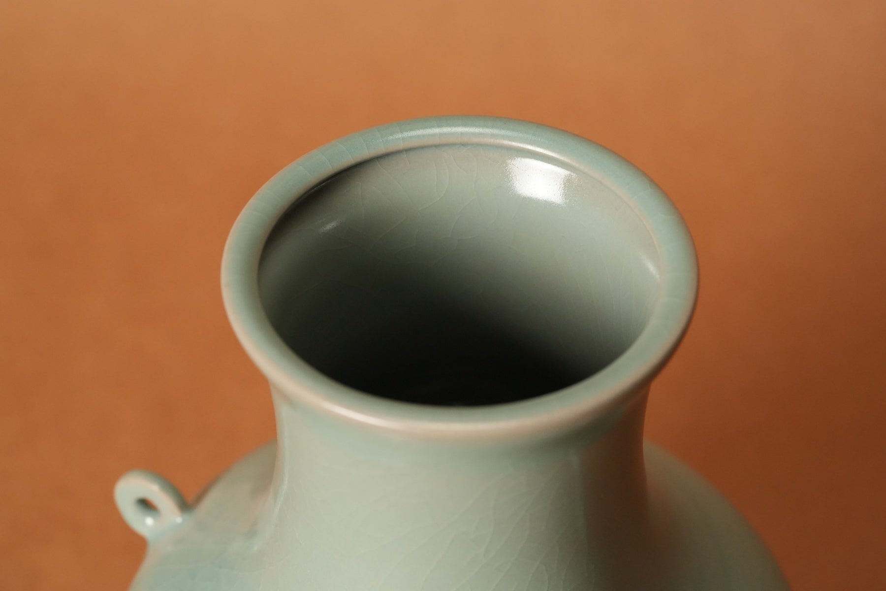 Ru Ware Celadon Twin-Handle Round Vase