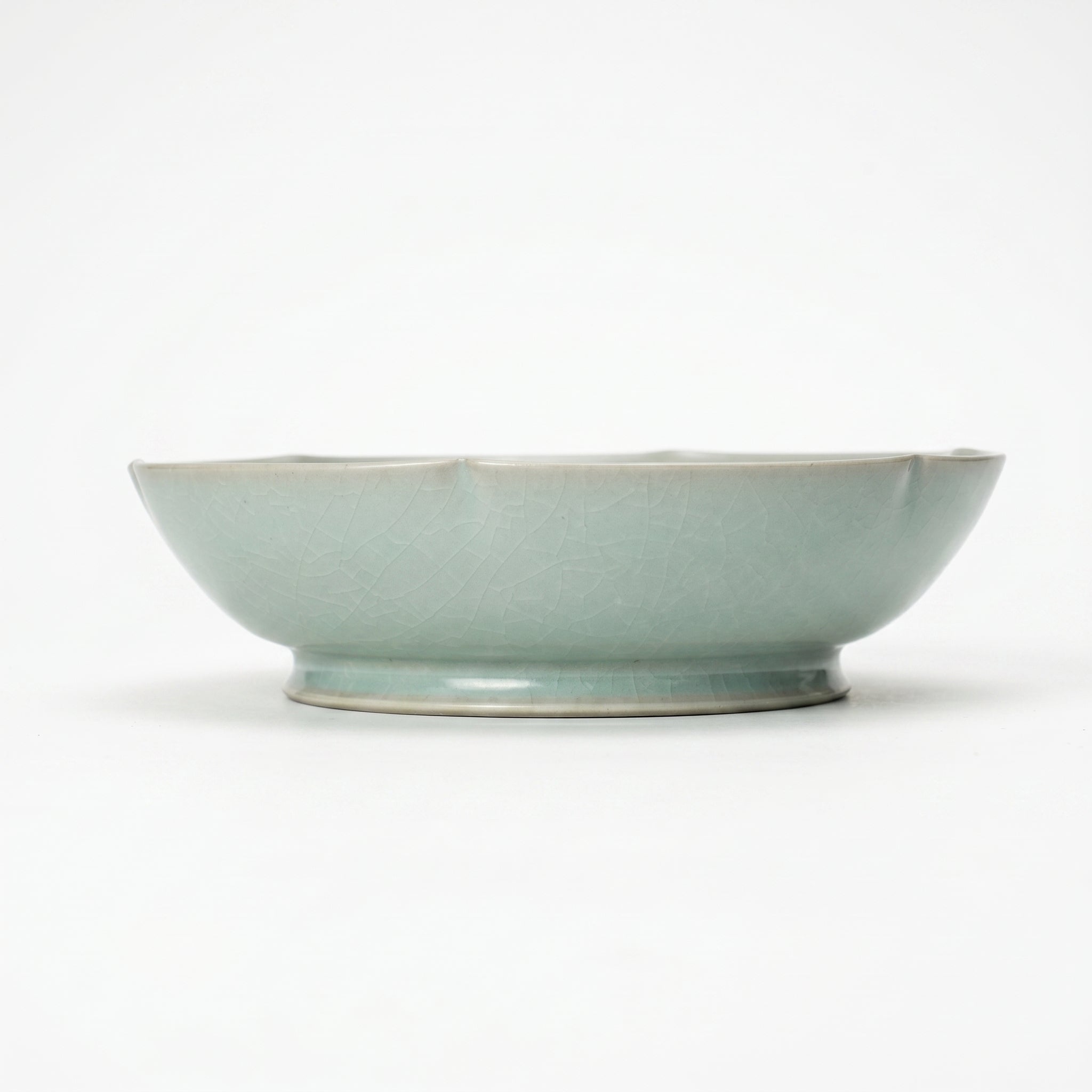 Authentic Ru Ware Celadon Kui-Shaped Bowl – Rare Song Dynasty Style Ceramic Tea Bowl with Crackle Glaze for Collectors