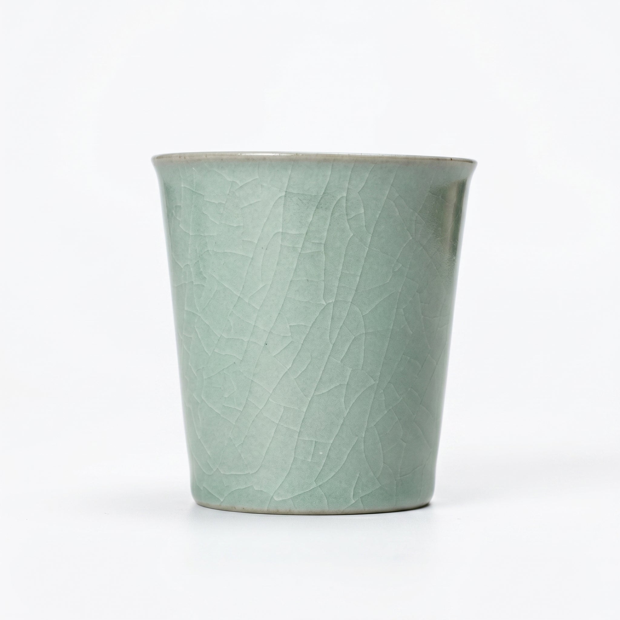 Ru Kiln Celadon Tea Cup - Mini Sky Blue Coke Shape Ceramic Tasting Mug