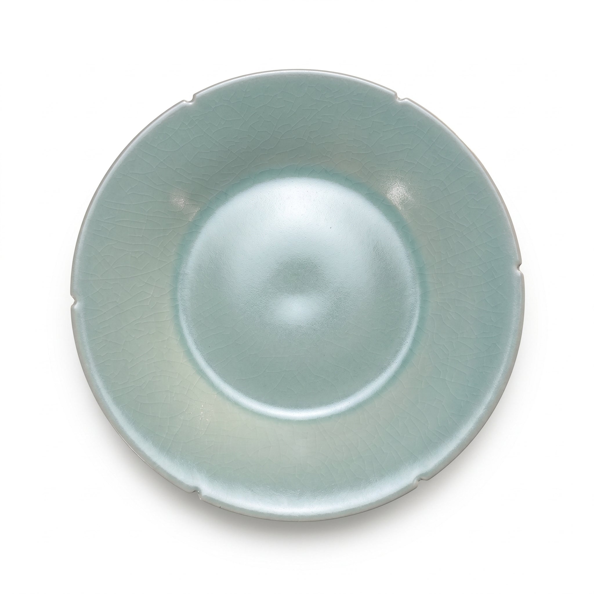 Ru Ware Celadon Foliate Rim Plate