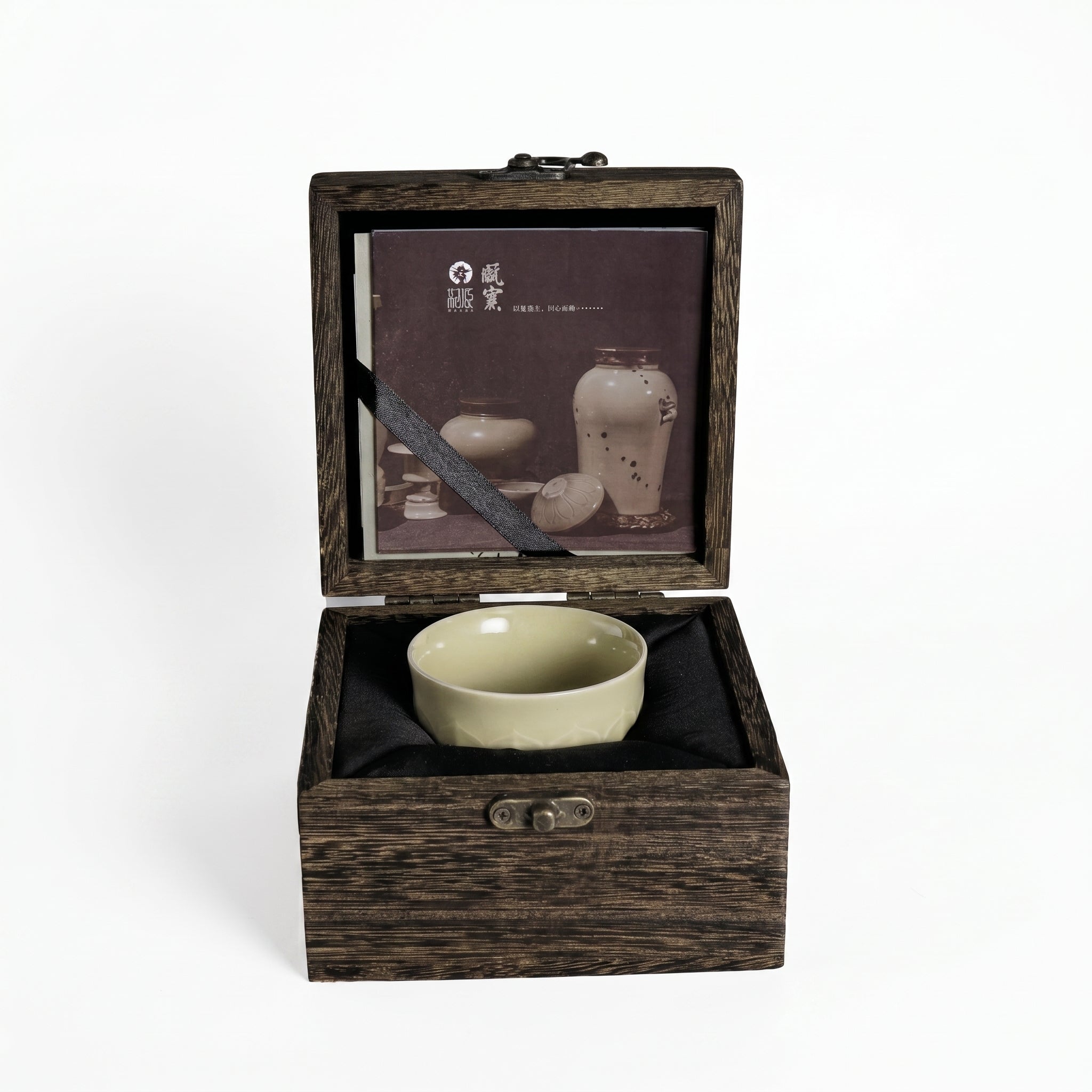 Ou Ware Pale Celadon Handmade Lotus Cup