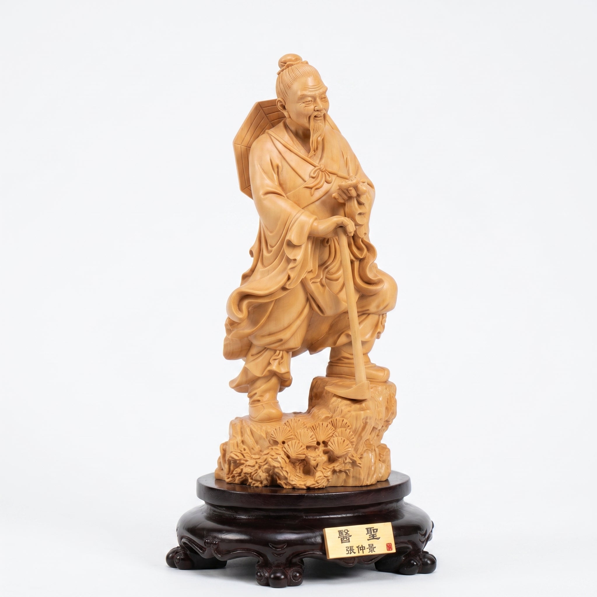 Boxwood Carving of Medical Saint Zhang Zhongjing