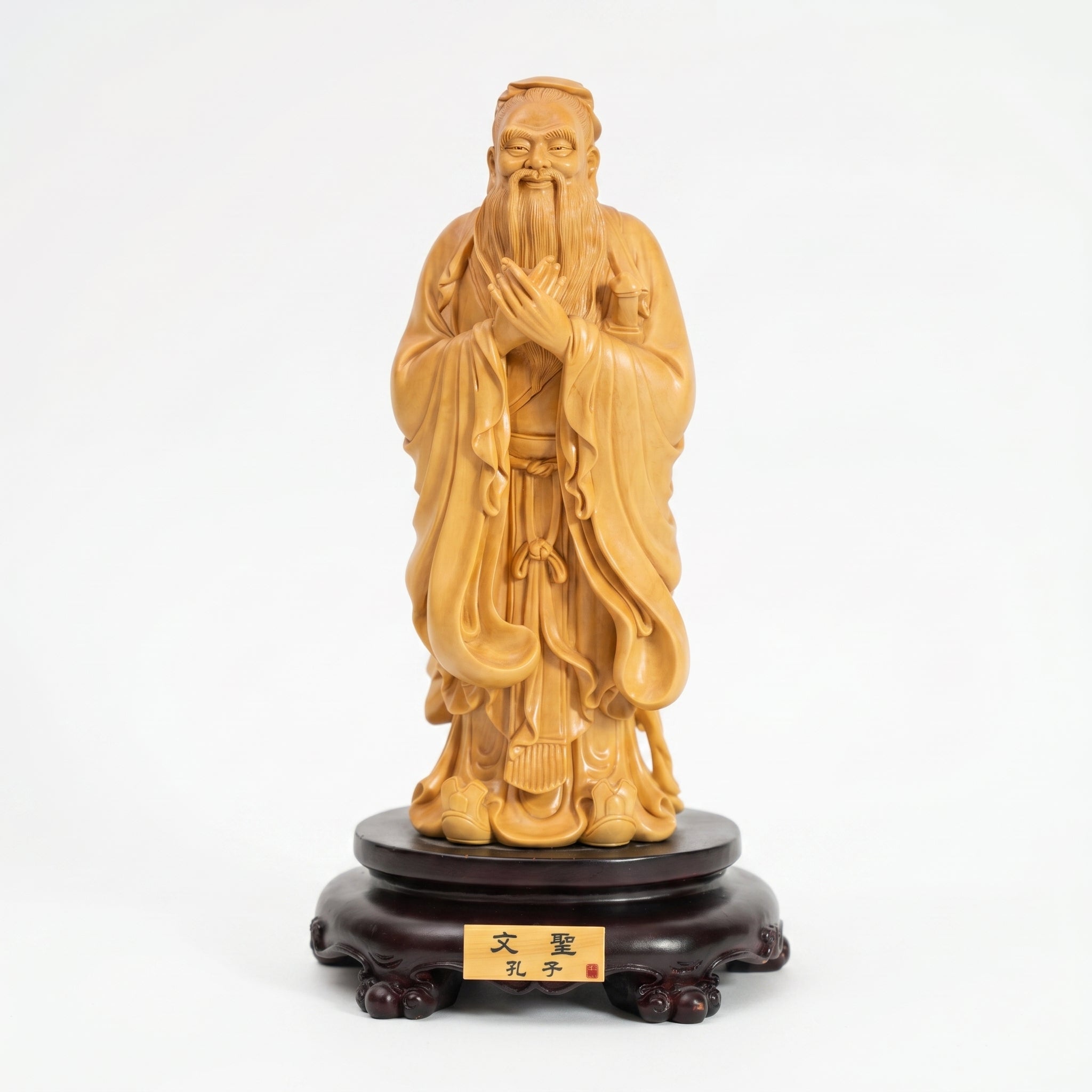 Boxwood Carving of Cultural Saint Confucius