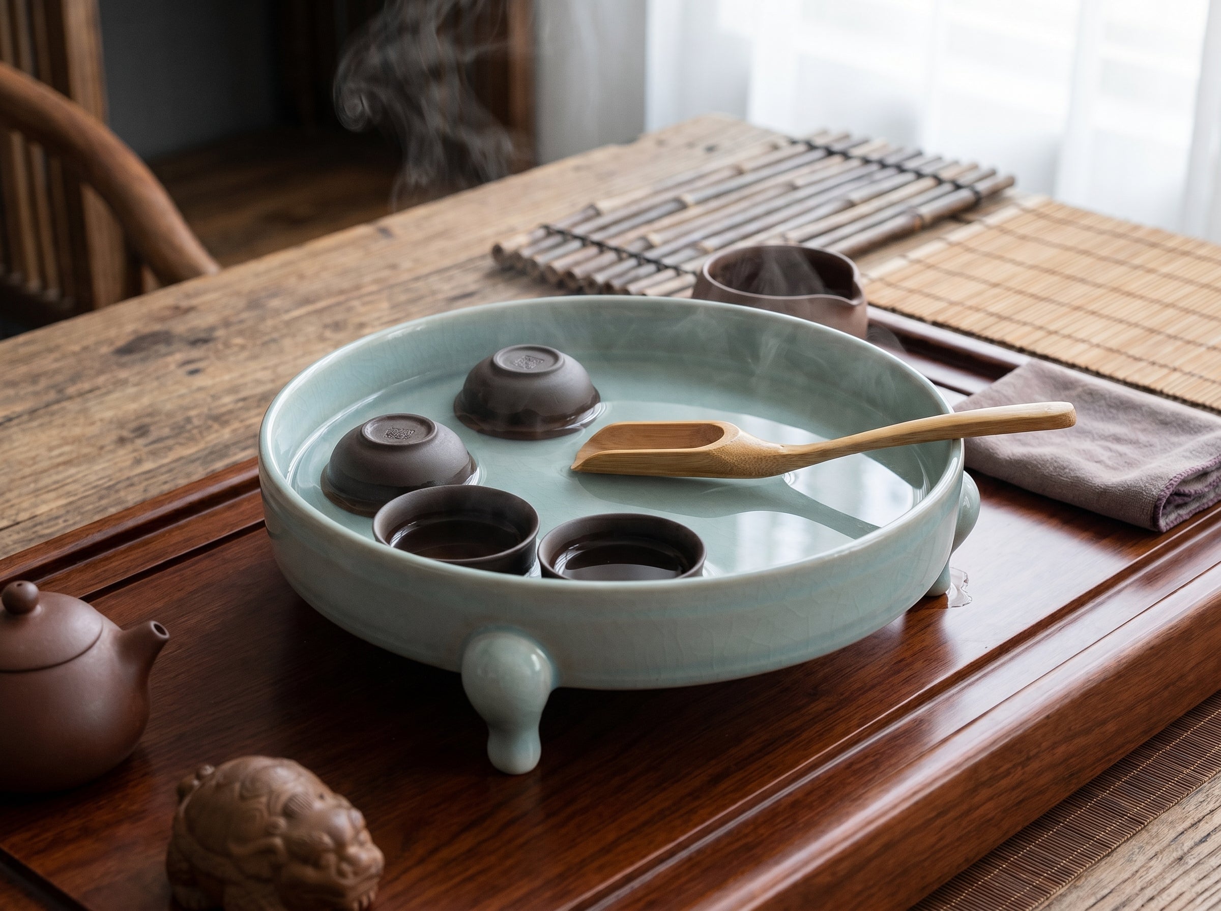 Ru Ware Celadon Three-Legged Brush Washer