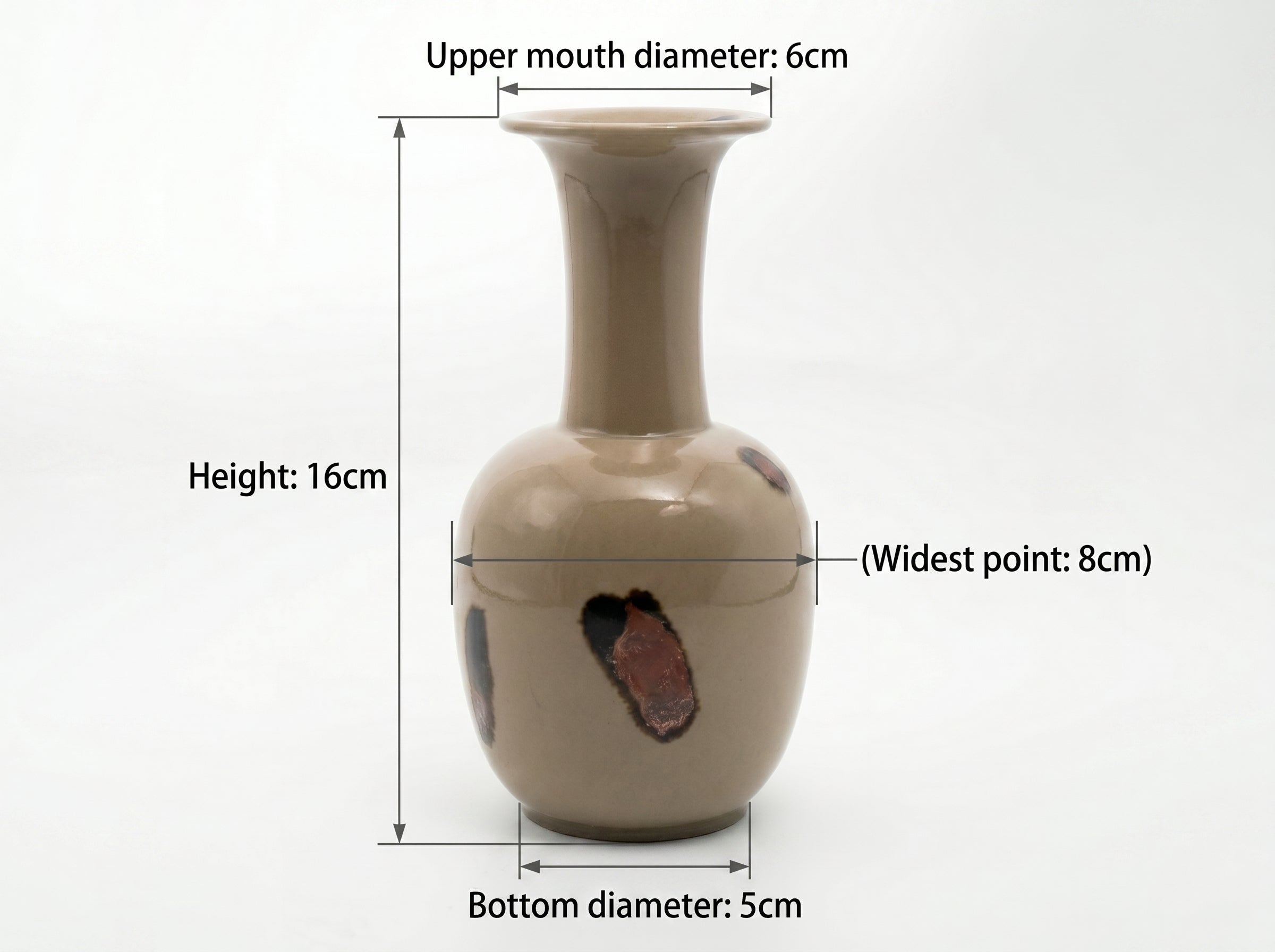 Ou Ware Dragon Kiln Fired Flared-Mouth Spotted Vase