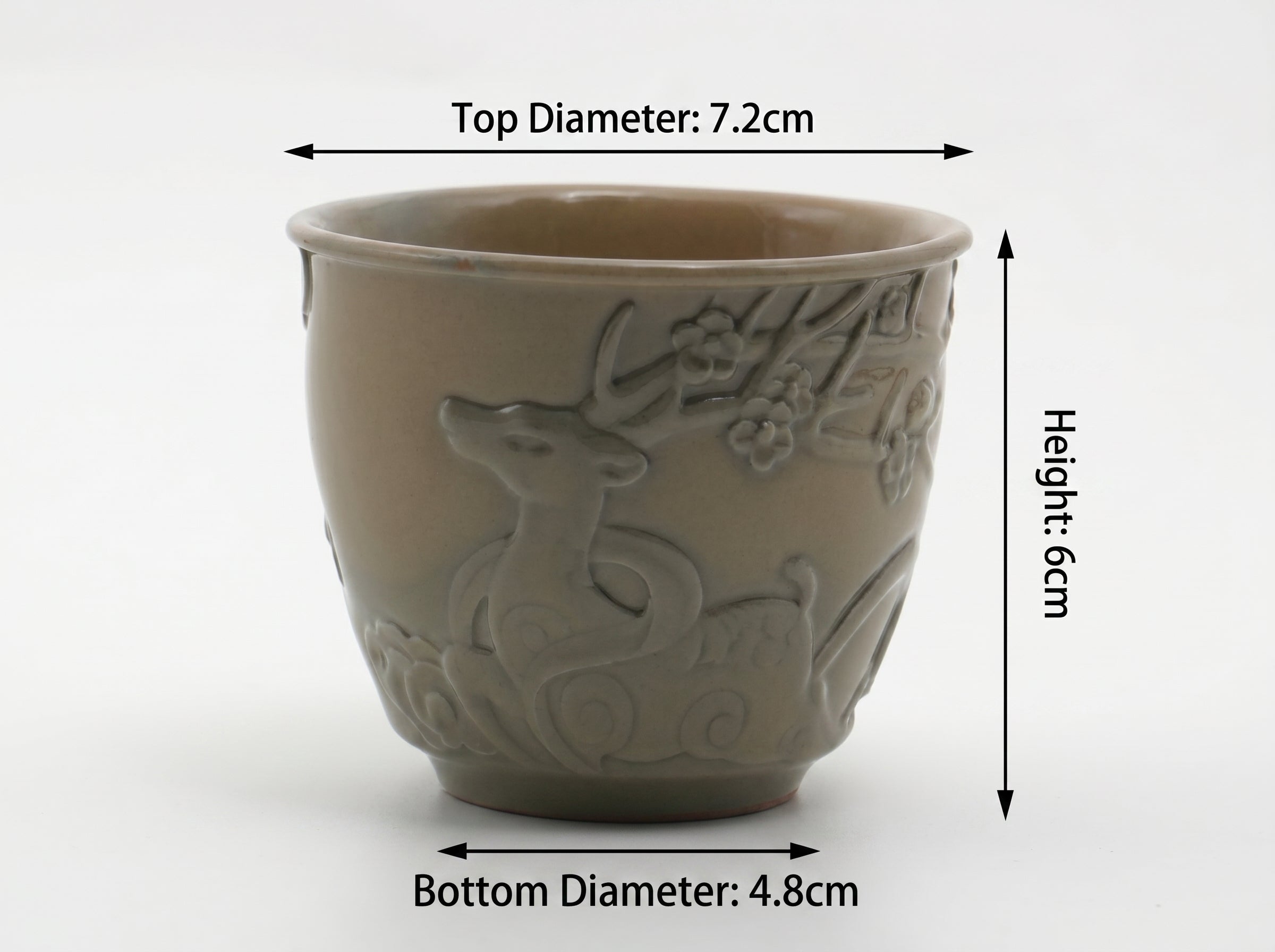Ou Ware White Deer Pattern Cup