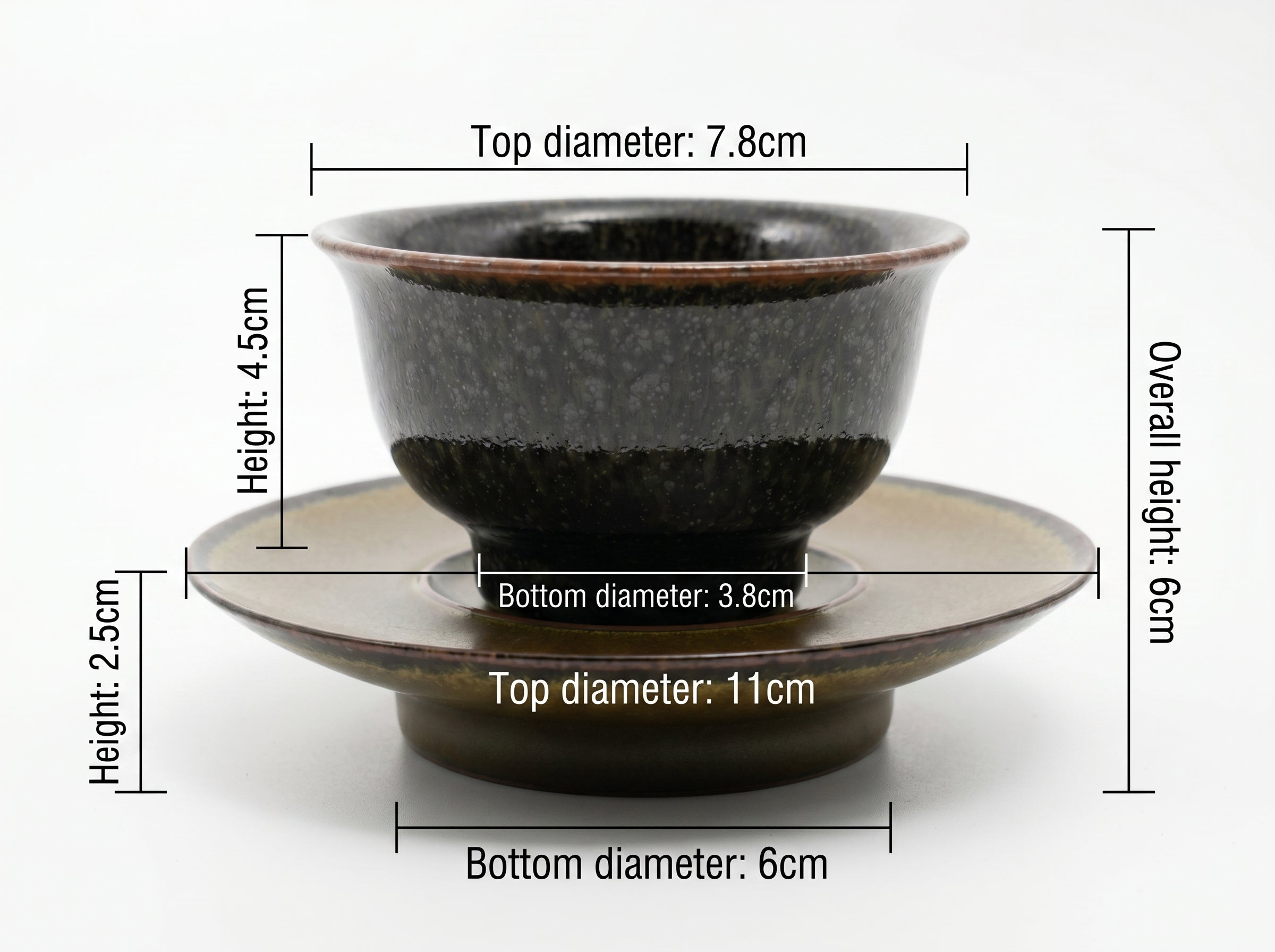 Ge Ware Tea Dust Glaze Cup and Saucer Set