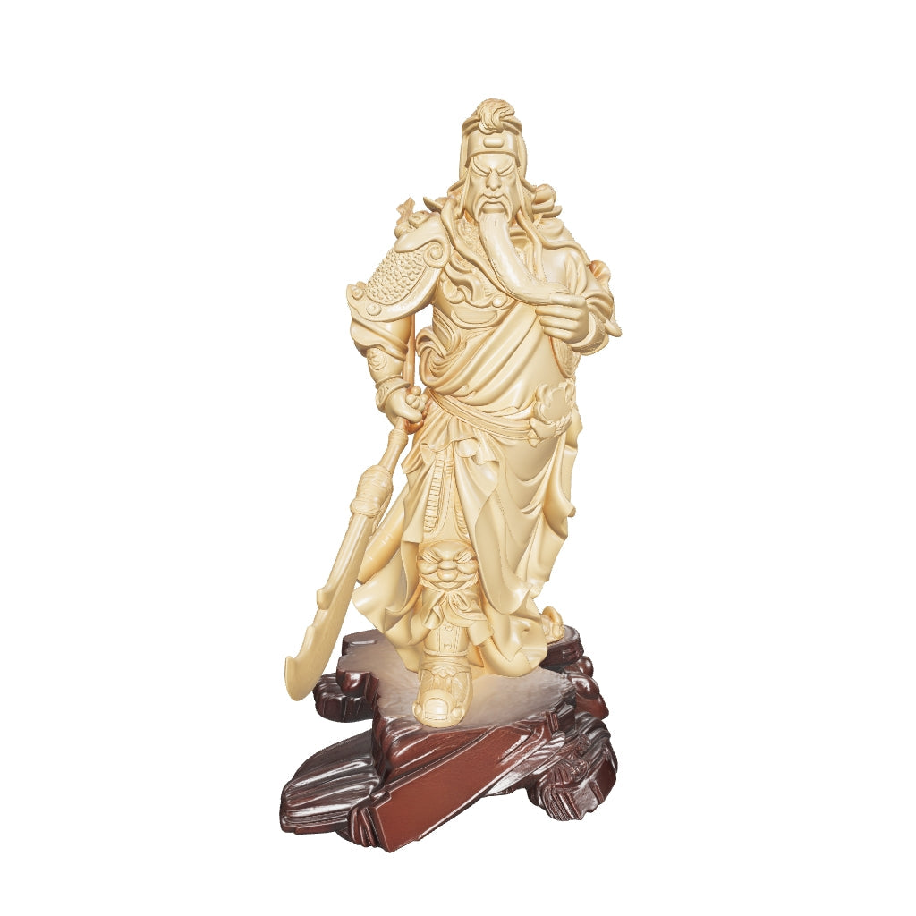 Boxwood Carving of Martial Saint Guan Gong