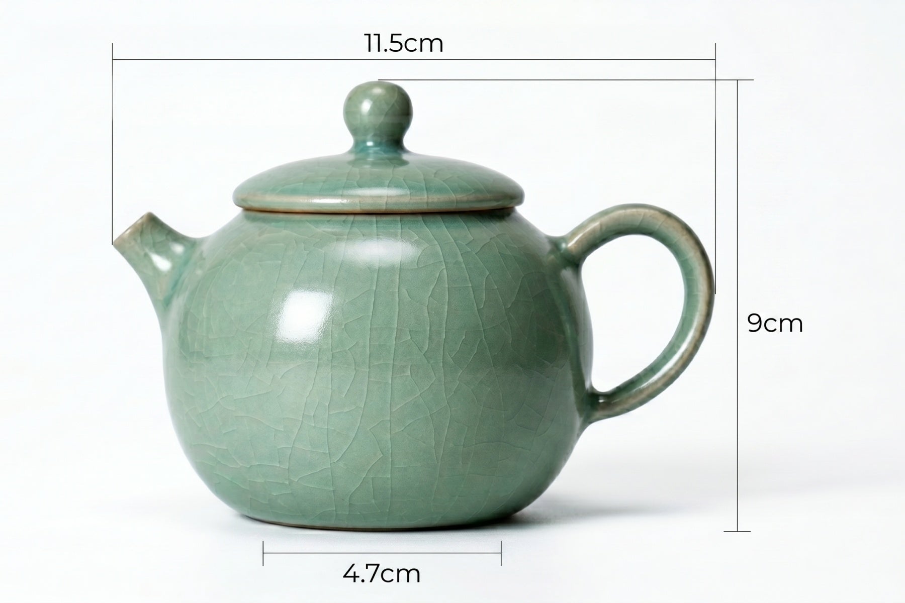 Ru Ware Celadon Apple Teapot