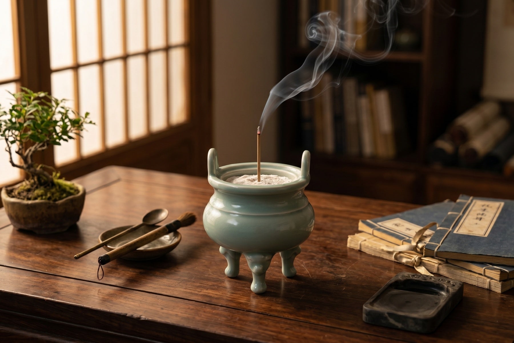 Ru Ware Celadon Beast-Foot Incense Burner