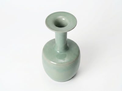 Ru Ware Celadon Dish-Mouth Mallet Vase