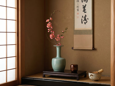 Ru Ware Celadon Dish-Mouth Mallet Vase