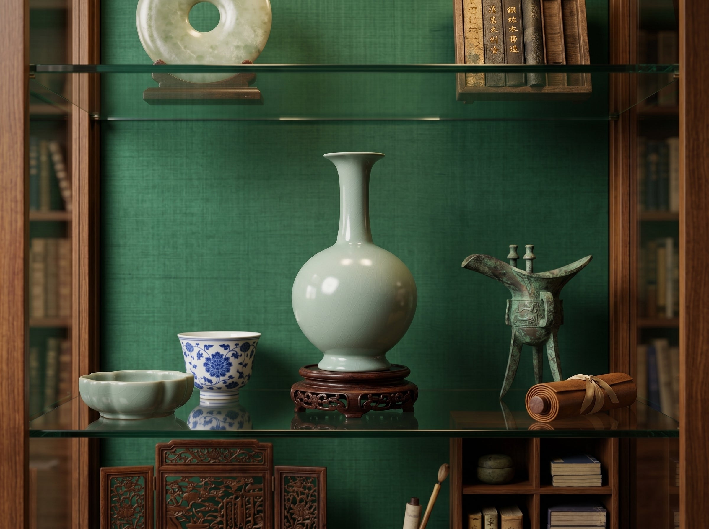 Ru Ware Celadon Drum-Belly Vase