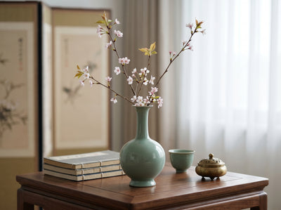 Ru Ware Celadon Drum-Belly Vase