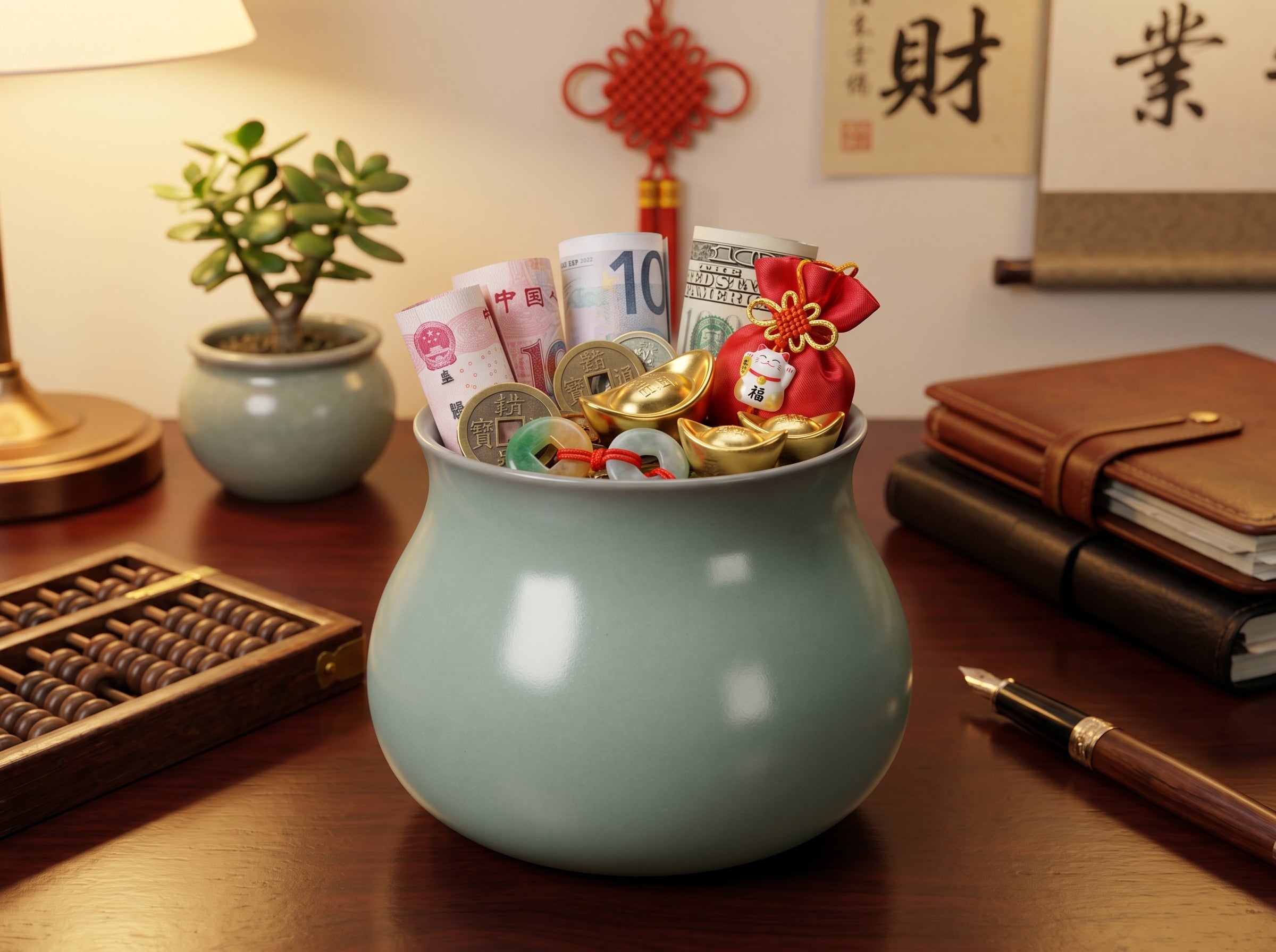 Ru Ware Celadon Money Bag Cup
