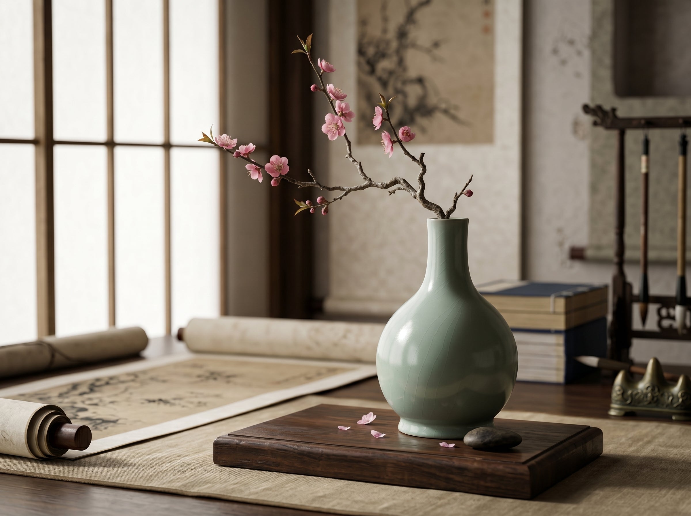 Ru Ware Celadon Short-Neck Danping Vase