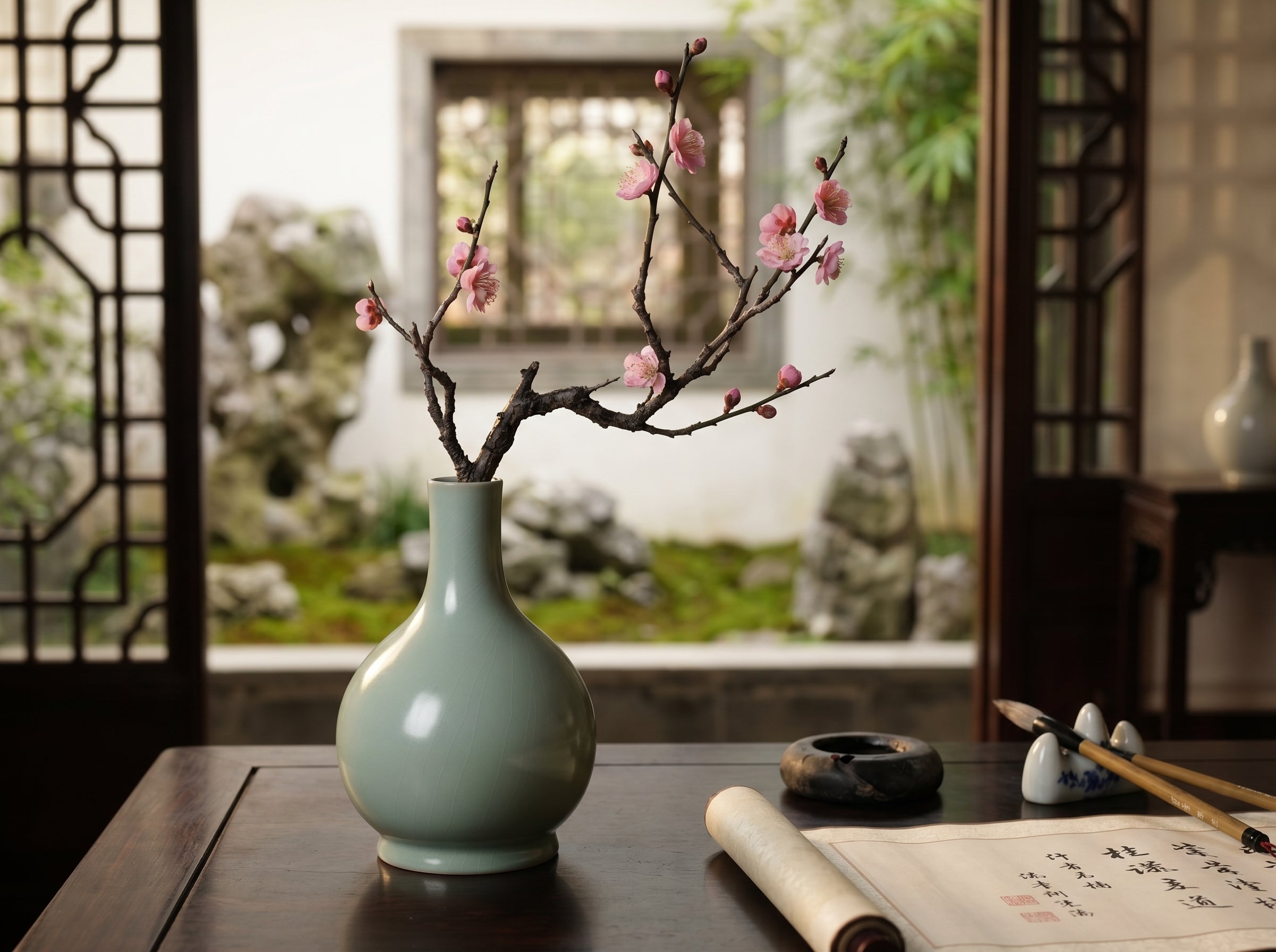 Ru Ware Celadon Short-Neck Danping Vase