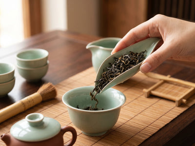 Ru Ware Celadon Cha Ze (Tea Scoop)