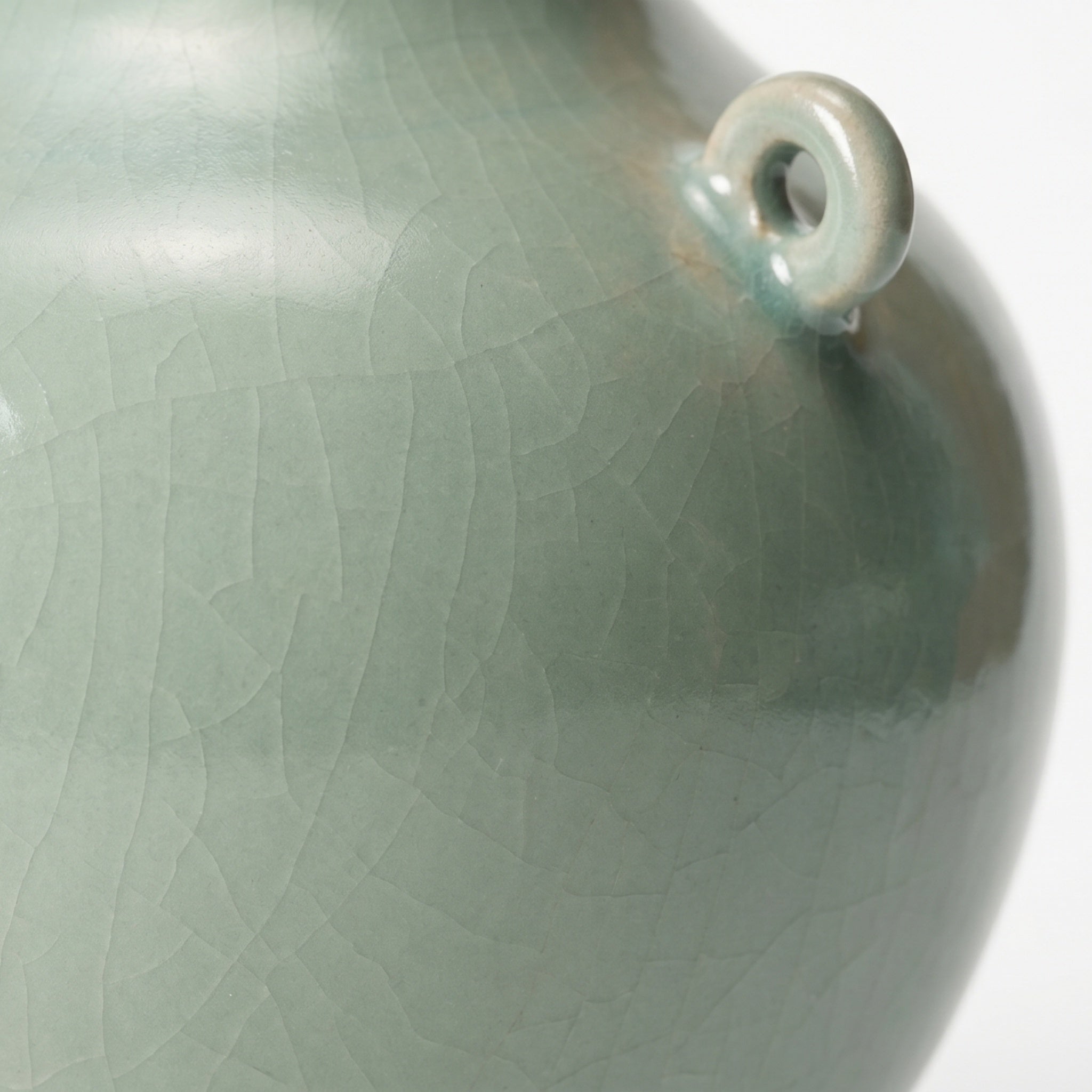 Ru Ware Celadon Twin-Handle Round Vase