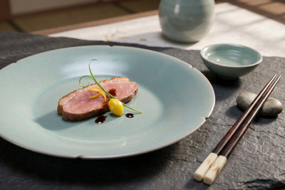 Ru Ware Celadon Foliate Rim Plate