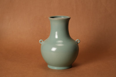 Ru Ware Celadon Twin-Handle Round Vase