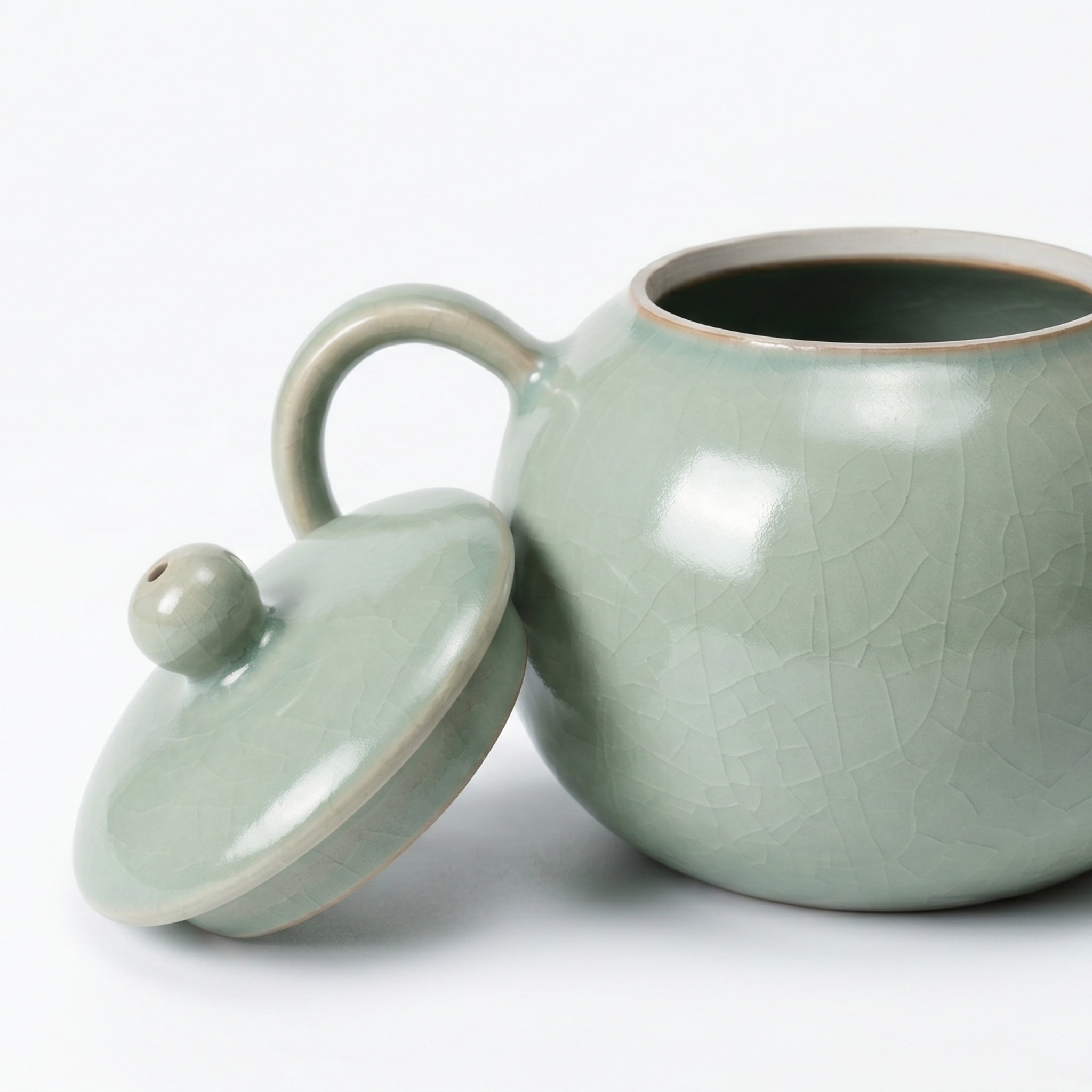 Ru Ware Celadon Apple Teapot