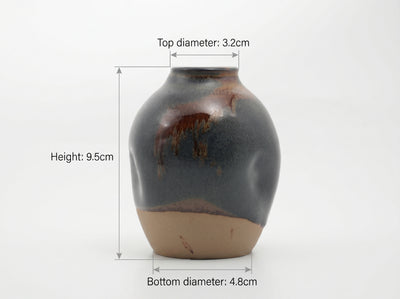 Ou Ware Dragon Kiln Fired Hand-Pinched Small Vase (Ware Flambé)