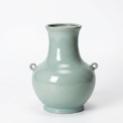 Ru Ware Celadon Twin-Handle Round Vase