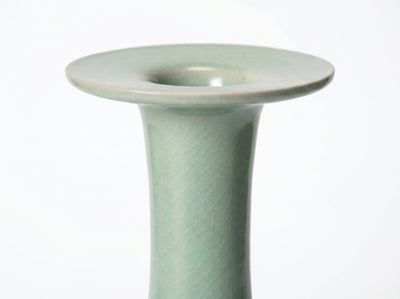 Ru Ware Celadon Dish-Mouth Mallet Vase