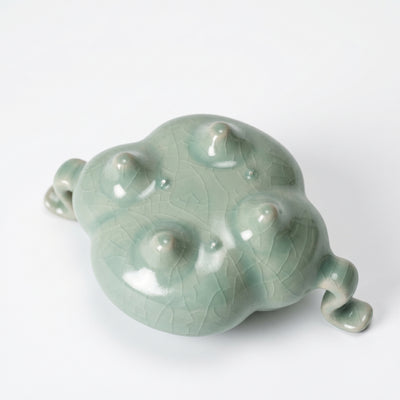 Ru Ware Celadon Begonia-Shaped Mini Censer