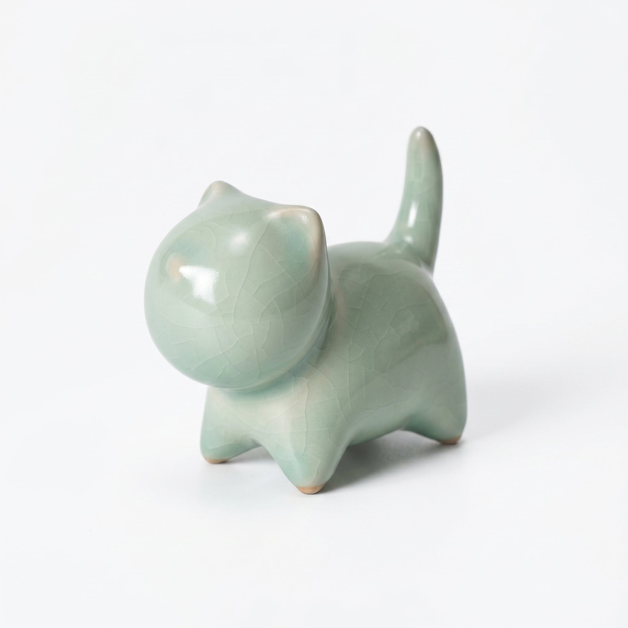 Ru Ware Celadon Kitten Figurine