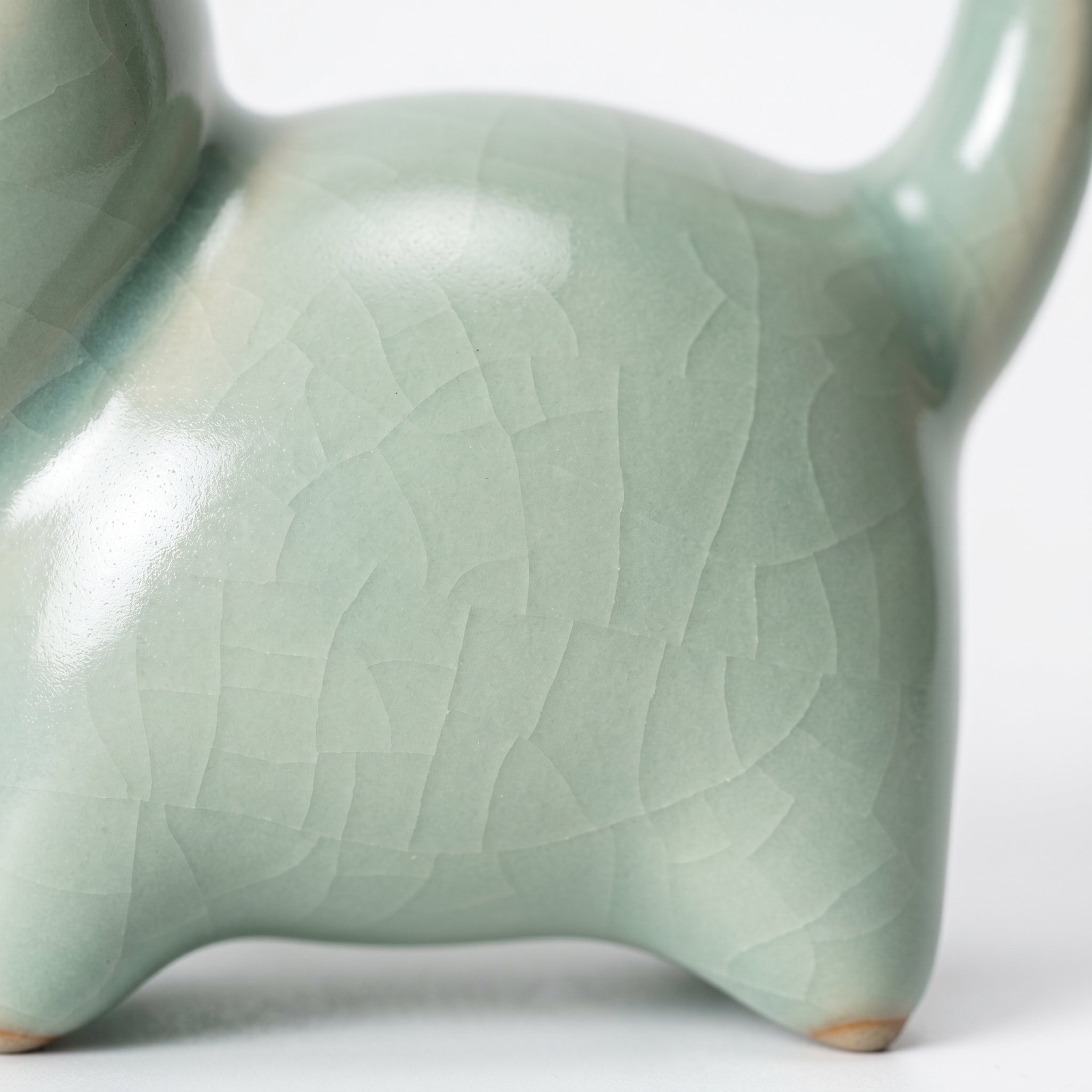 Ru Ware Celadon Kitten Figurine