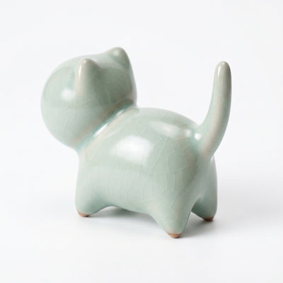 Ru Ware Celadon Kitten Figurine