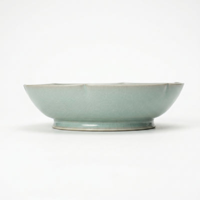 Authentic Ru Ware Celadon Kui-Shaped Bowl – Rare Song Dynasty Style Ceramic Tea Bowl with Crackle Glaze for Collectors