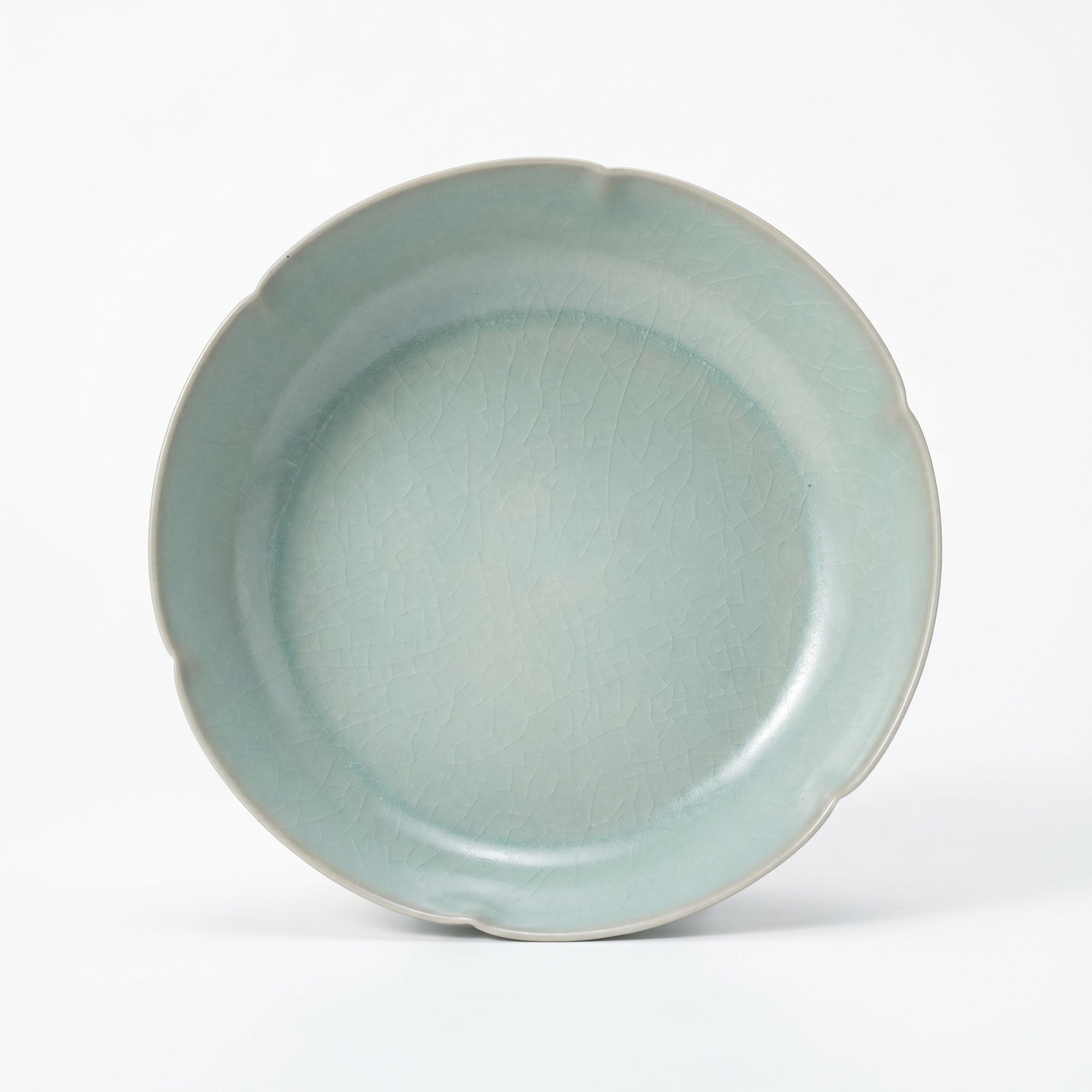 Authentic Ru Ware Celadon Kui-Shaped Bowl – Rare Song Dynasty Style Ceramic Tea Bowl with Crackle Glaze for Collectors