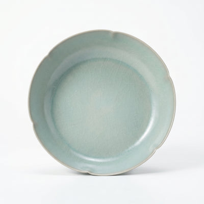 Authentic Ru Ware Celadon Kui-Shaped Bowl – Rare Song Dynasty Style Ceramic Tea Bowl with Crackle Glaze for Collectors