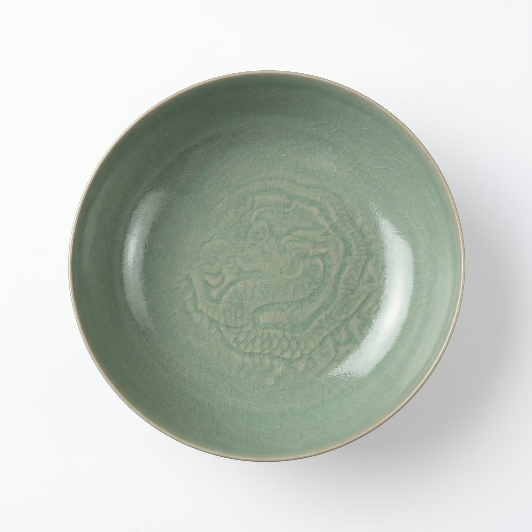 Ru Ware Celadon Dragon Motif Bowl
