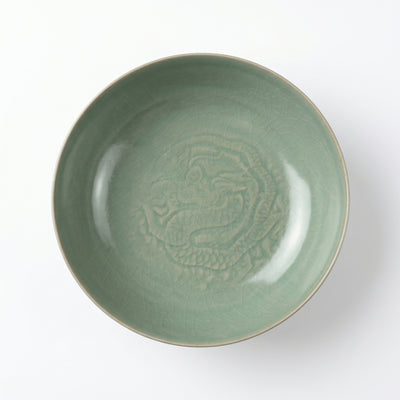 Ru Ware Celadon Dragon Motif Bowl