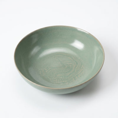 Ru Ware Celadon Dragon Motif Bowl
