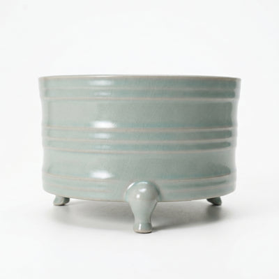 Ru Ware Celadon Ribbed Tripod Censer