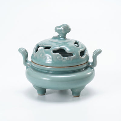 Ru Ware Celadon Auspicious Cloud Incense Burner