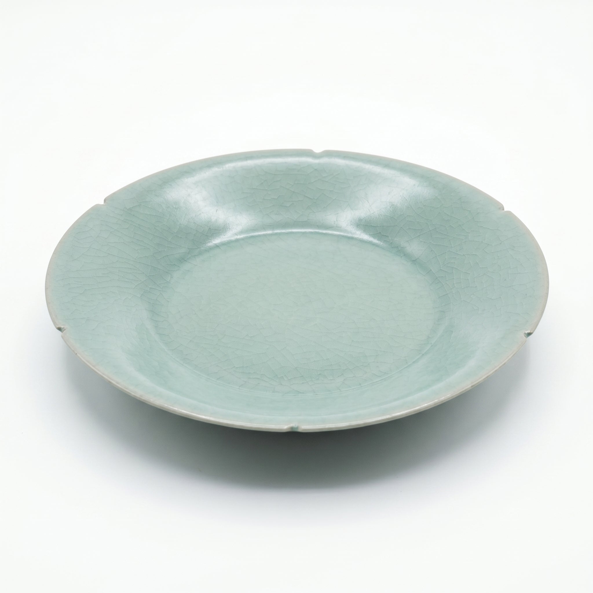 Ru Ware Celadon Foliate Rim Plate