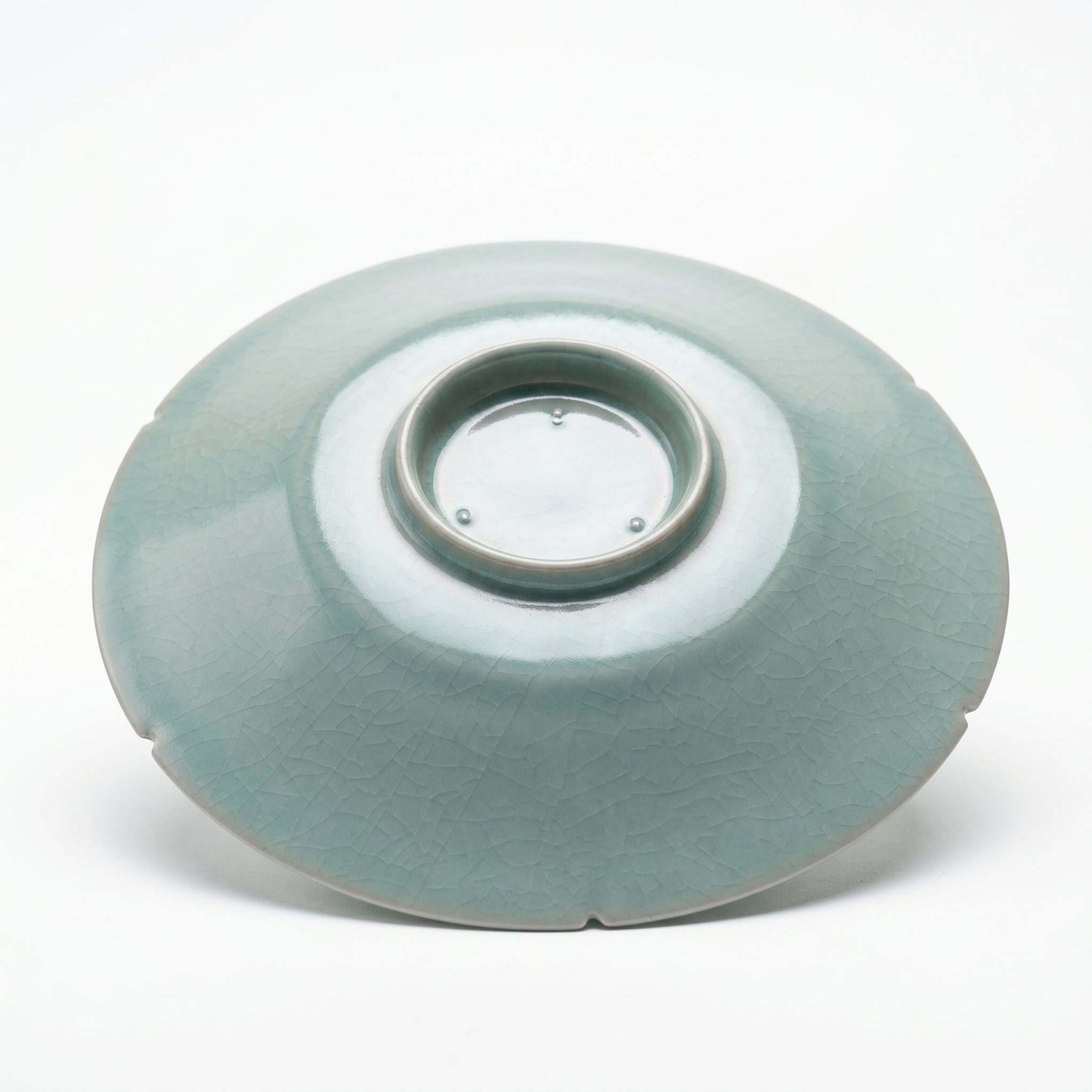 Ru Ware Celadon Foliate Rim Plate