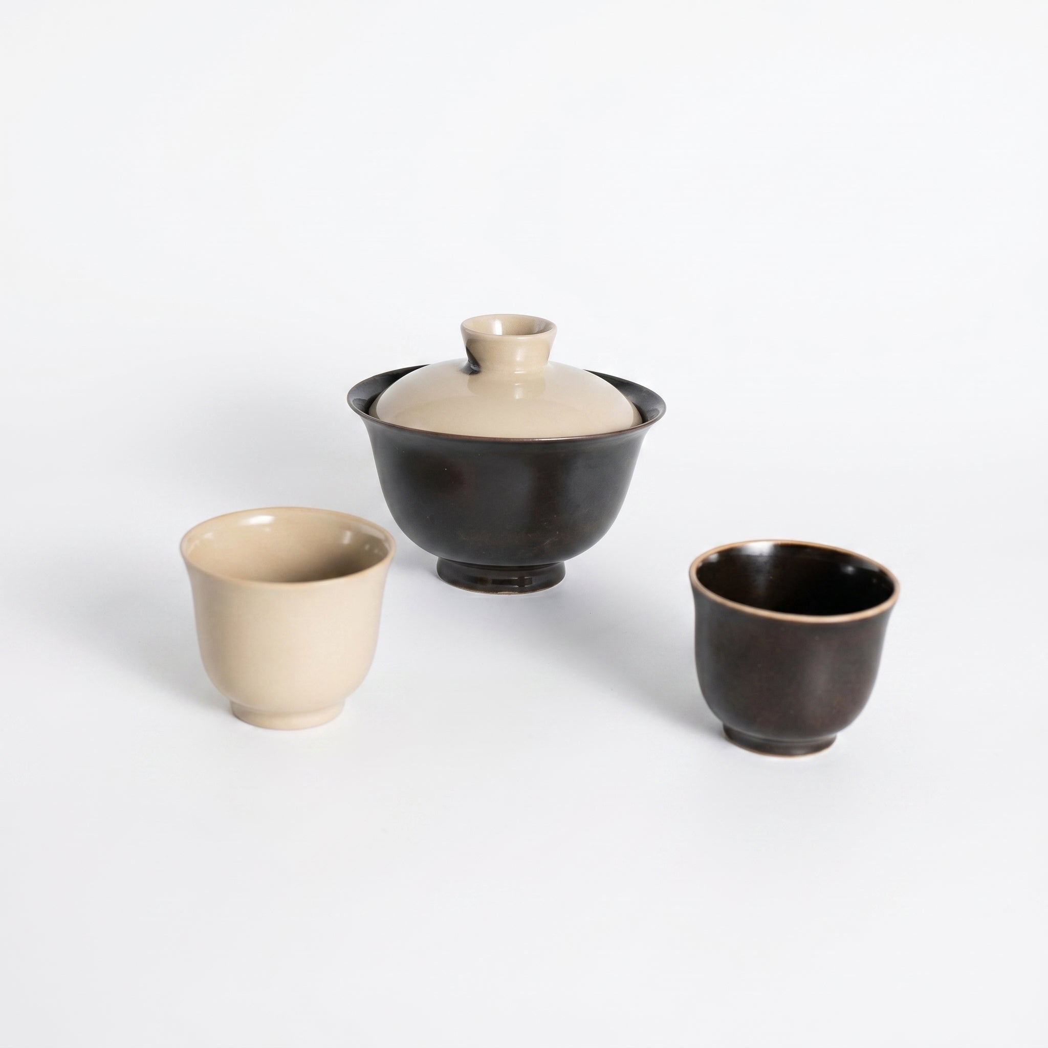 Ou Ware Two-Tone Gaiwan Tea Set